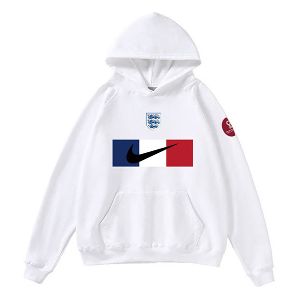 Men's England World Cup Soccer Hoodie White 001